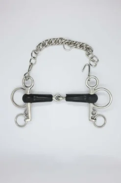 Harcour Mors Pelham caoutchouc| Mors